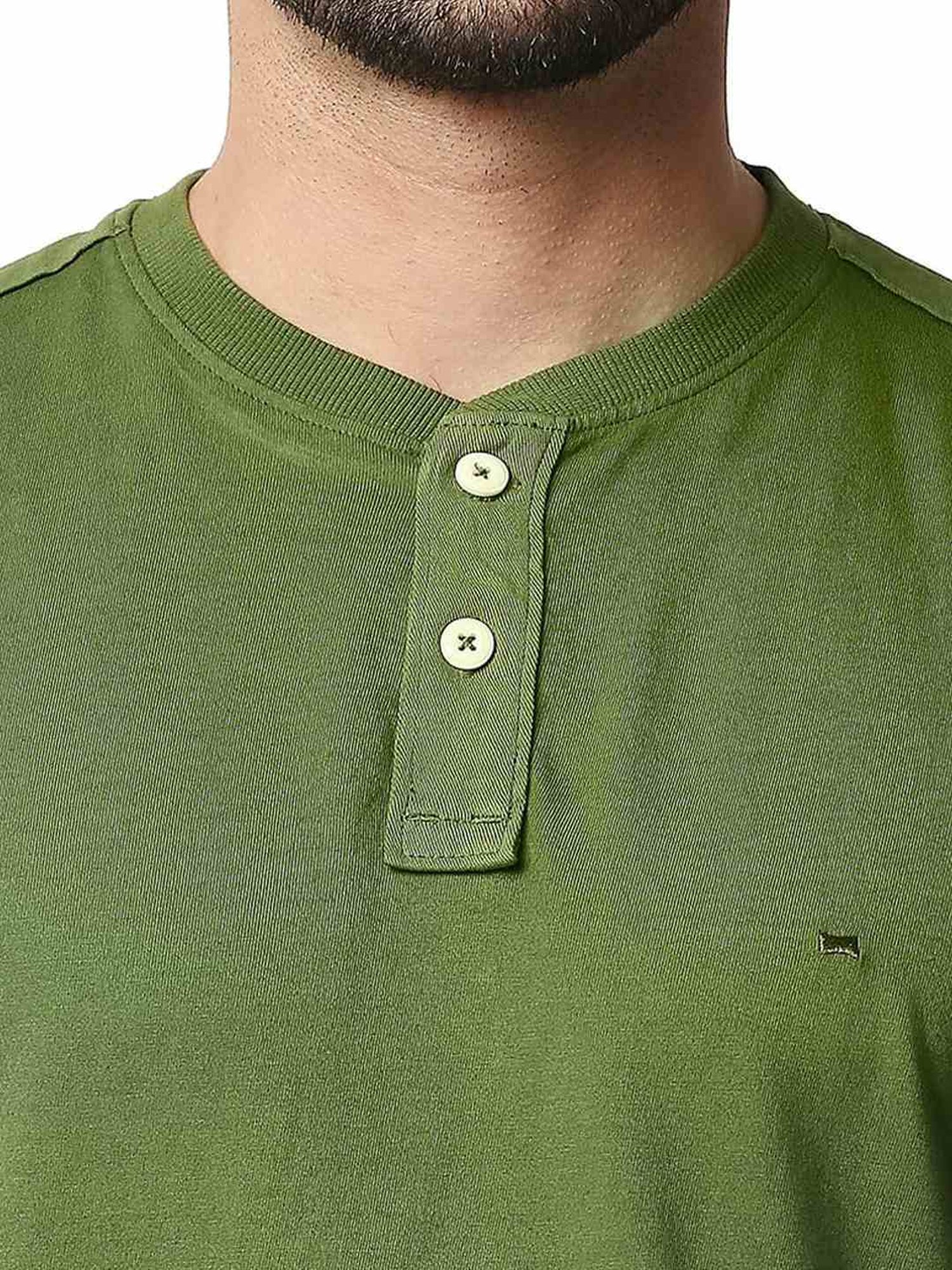 Basics Cypress Cotton Muscle Fit Henley T-Shirt