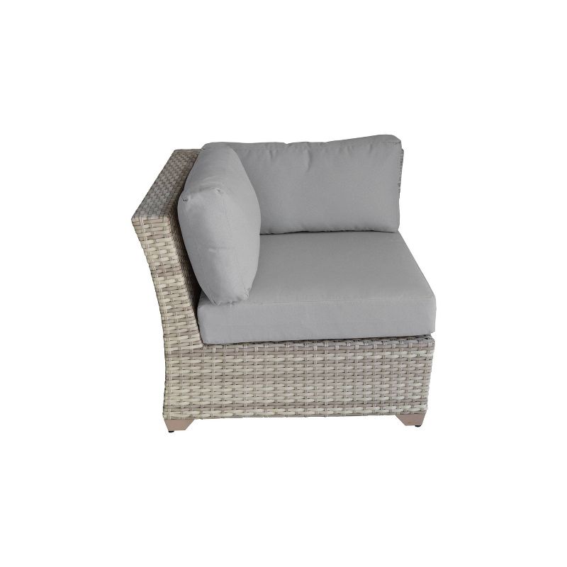 Fairmont 7pc Patio Sectional Seating Set with Cushions - Gray - TK Classics