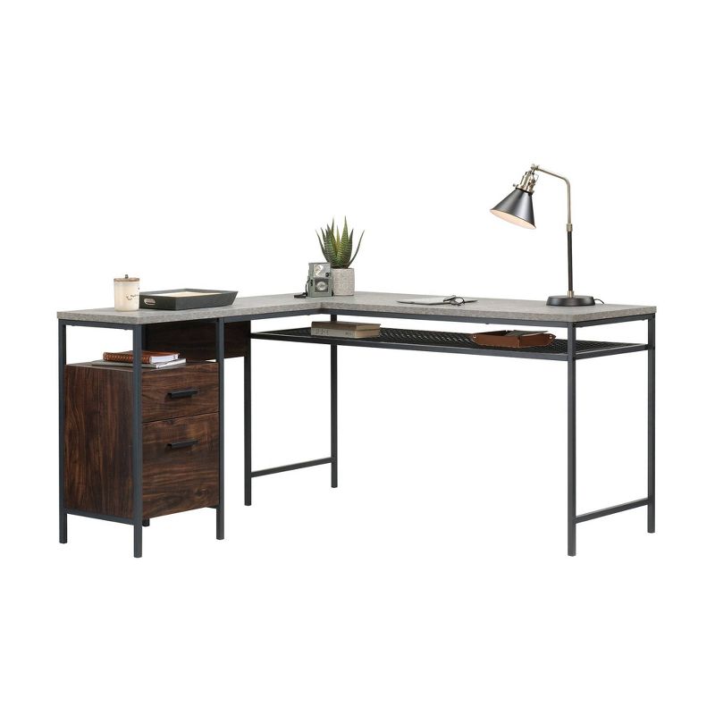 Market Commons L Desk Walnut - Sauder