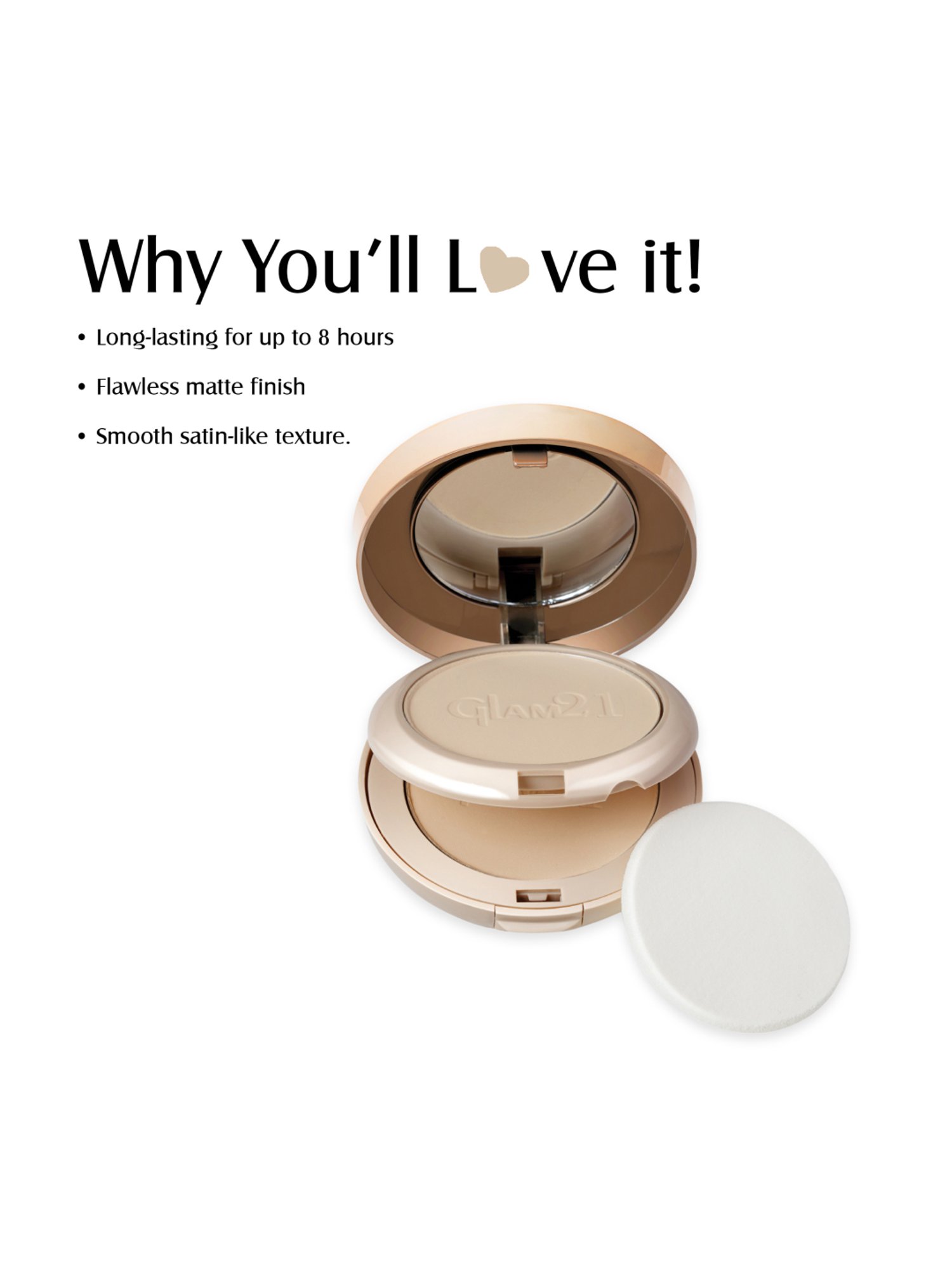 Glam21 High Definition Compact Powder 2in1 04 Tan Glow - 20 gm
