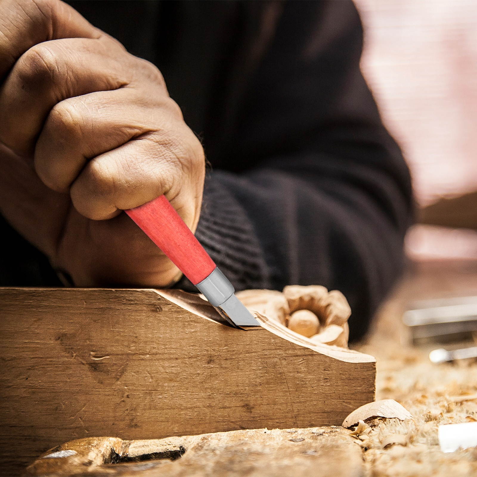 12pcs Useful Carving Tools Woodcut Knives Woodworking Knives with Storage Bag