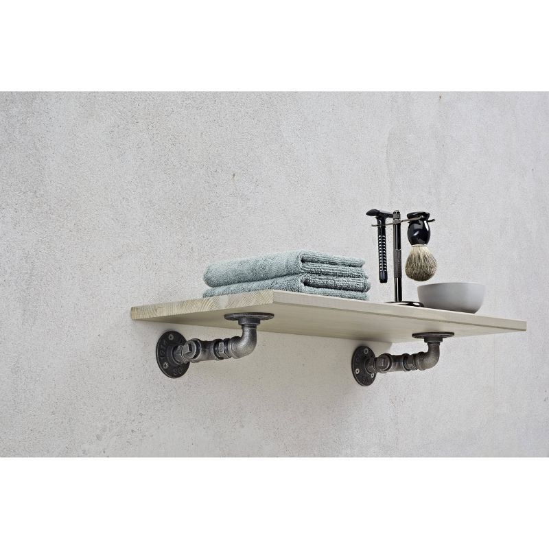 23.6" x 9.8" Lite Vintage Pine Shelf Gray - Dolle Shelving