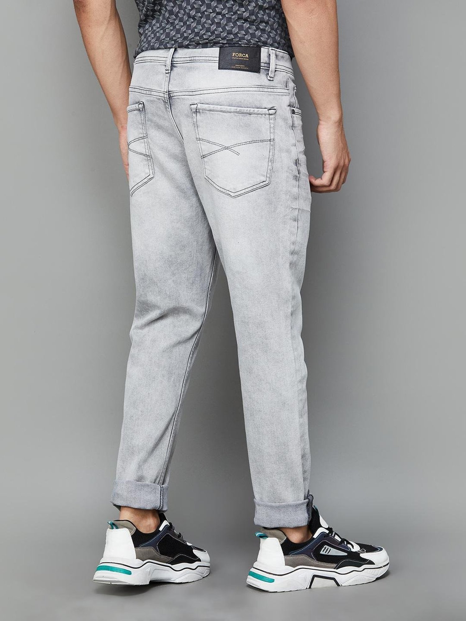 Forca by Lifestyle Grey Carrot Fit Jeans