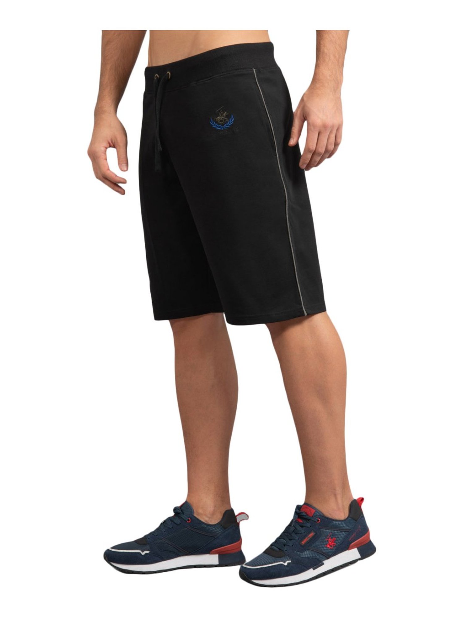 Beverly Hills Polo Club Black Cotton Regular Fit Shorts