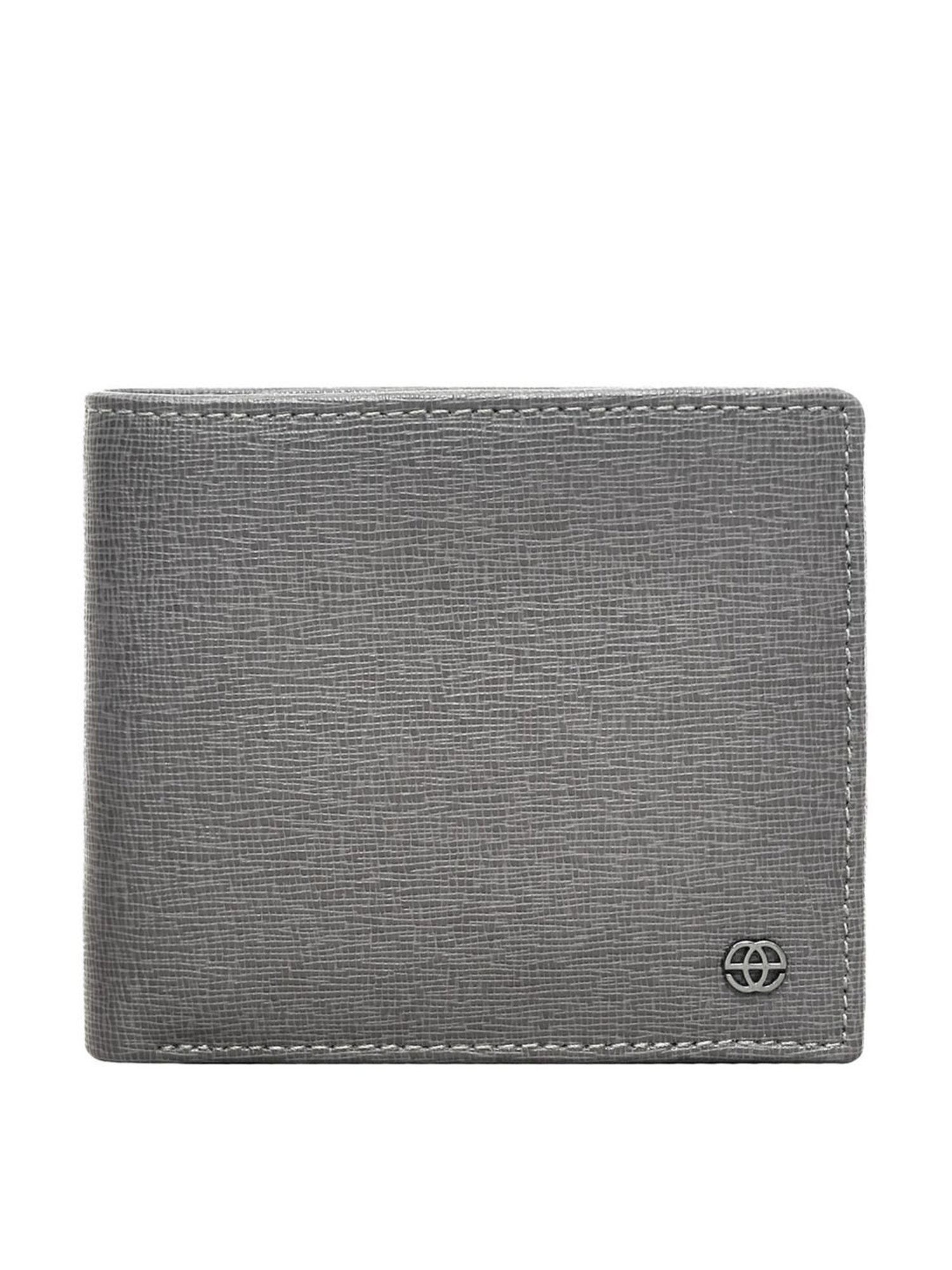 Eske Grey Casual Leather Bi-Fold Wallet for Men