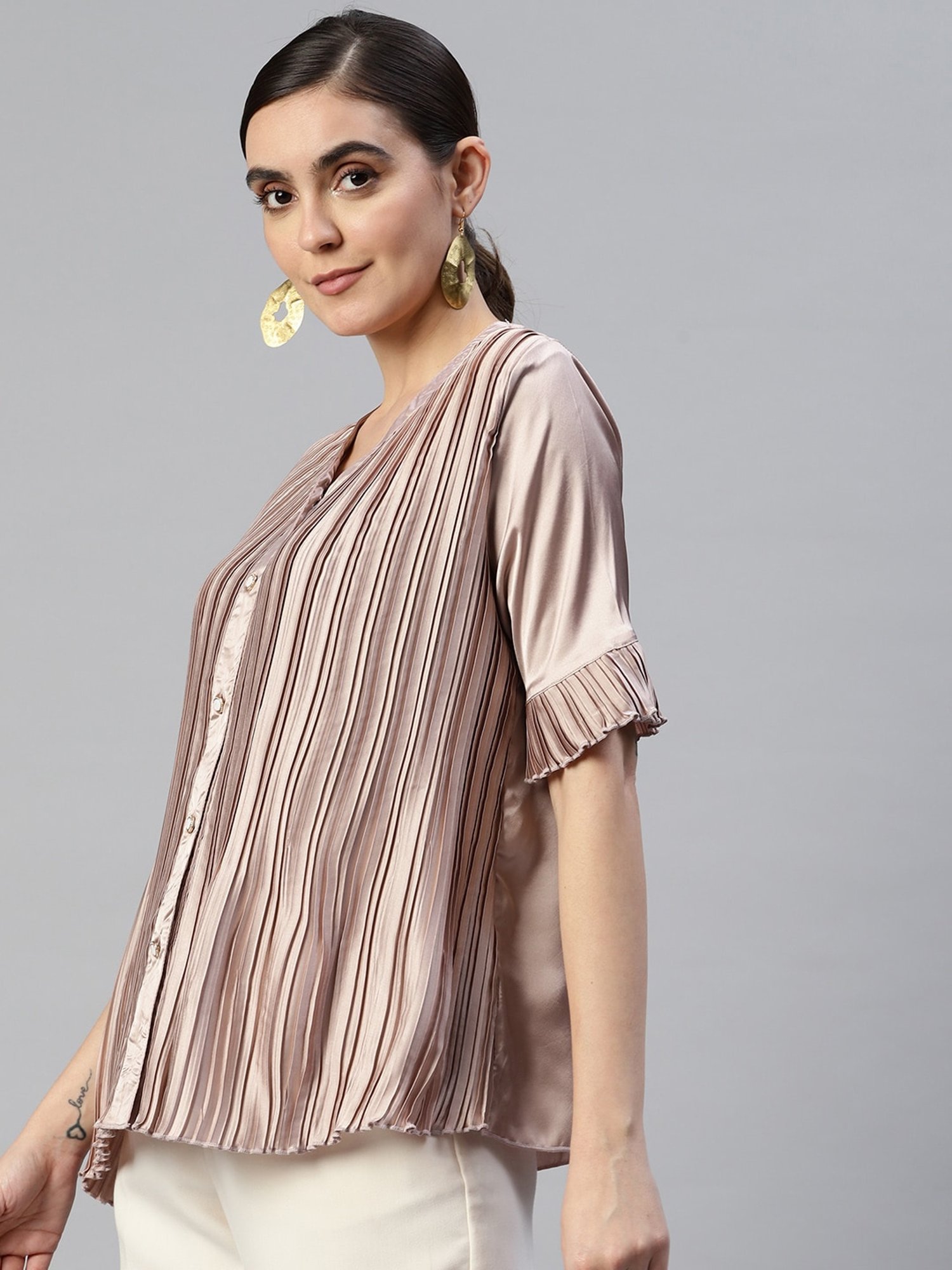 Melon by PlusS Dusty Pink Regular Fit Top