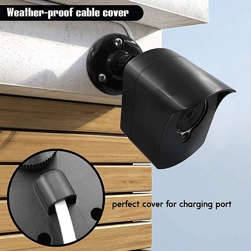 Mounting Kit for Wyze Cam (1 pcs Black) - Outdoor Case for Wyze Camera & v2 1080p Full HD w/Screw Mounts - Wyze Waterproof Cover with Wall Mount Bracket - Solid Housing for Wyze Cams by