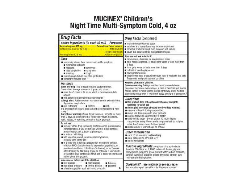 Children's Mucinex Multi-Symptom Day & Night Cold Relief Liquid - Dextromethorphan - Mixed Berry - 4 fl oz/2pk