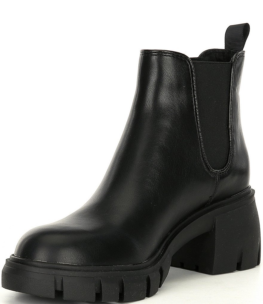 Steve Madden Howler Lugged Block Heel Chelsea Booties