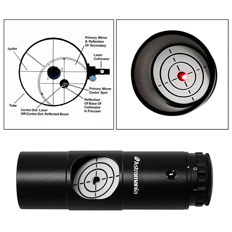 Alignment 125 Next Generation Laser Collimator for Newtonian Telescopes with This Laser You can collimate Your Newtonian Telescope in just a Few Minutes