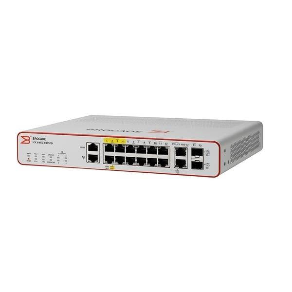 Brocade Communications - ICX6450-C12-PD - Brocade ICX 6450-C12-PD Ethernet Switch - Manageable - 2 Layer Supported - 1U