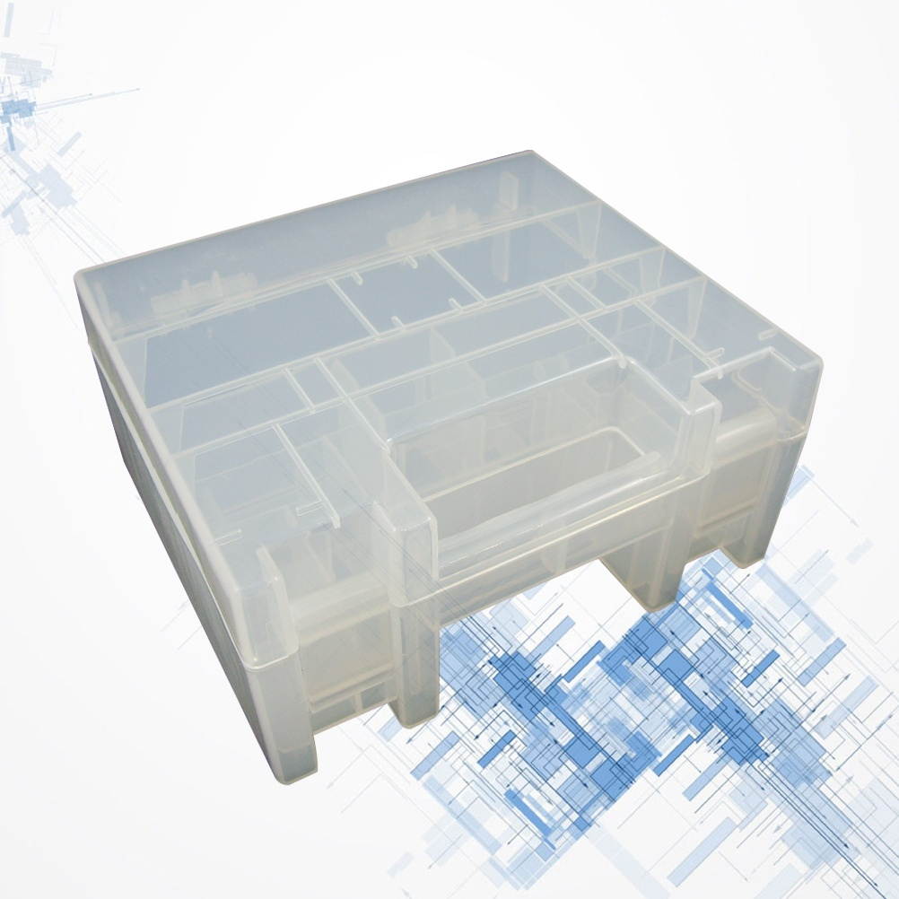 Portable Transparent Battery Storage Case Box for 18650 26650 AA AAA Battery Plastic Battery Holder Container (Transparent)