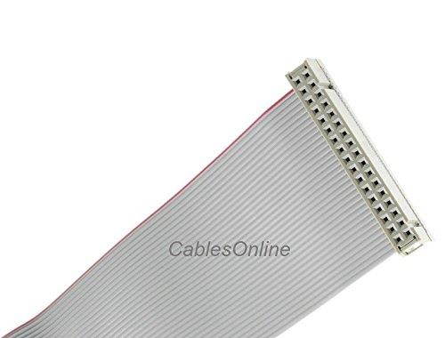 CablesOnline, 24 inch 34-Pin IDC 2.54mm-Pitch (2x17) 34-wire M/F Flat Ribbon Extension Cable, FF-004