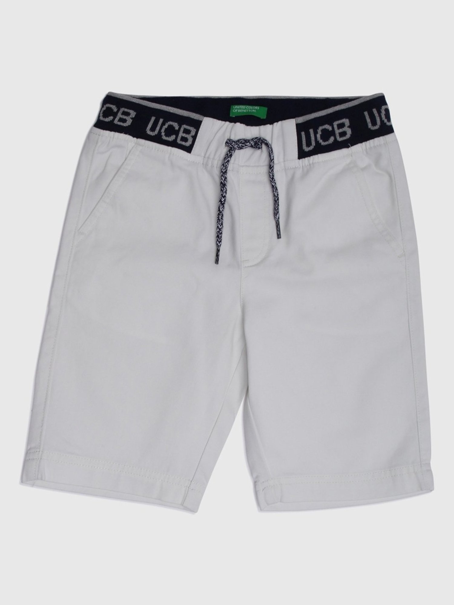United Colors of Benetton Kids Off White Cotton Shorts