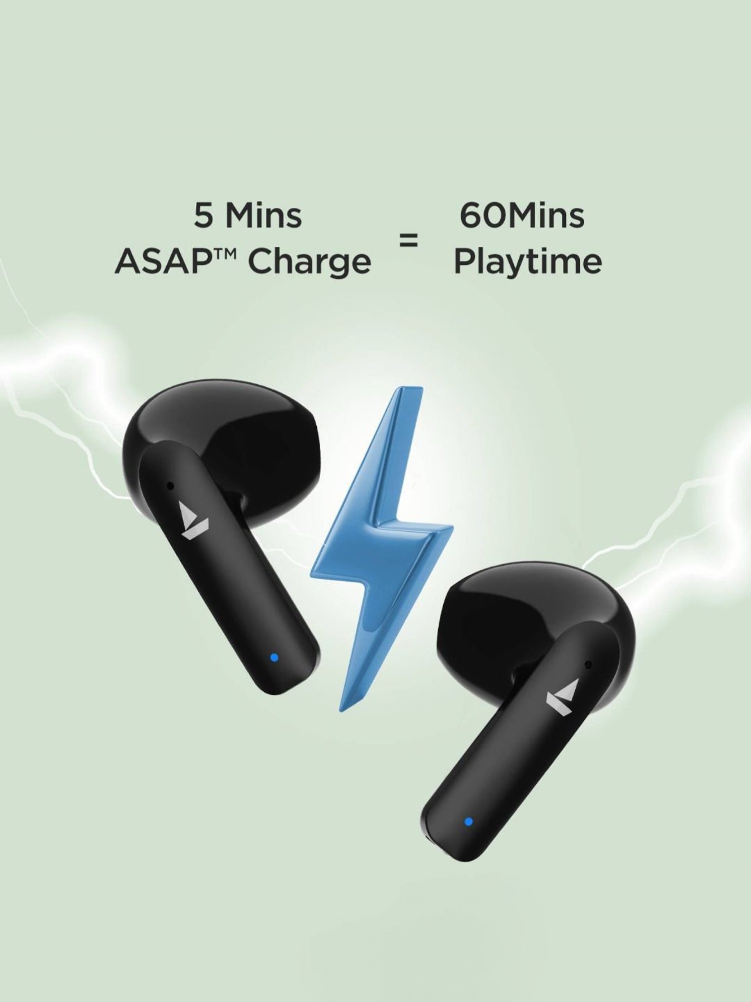 Boat Airdopes 100 In Ear BT Earbuds with Quad Mics ENx Technology (Opal Black, True Wireless)