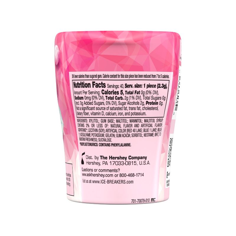 Ice Breakers Ice Cubes Bubble Breeze Sugar Free Gum - 40ct