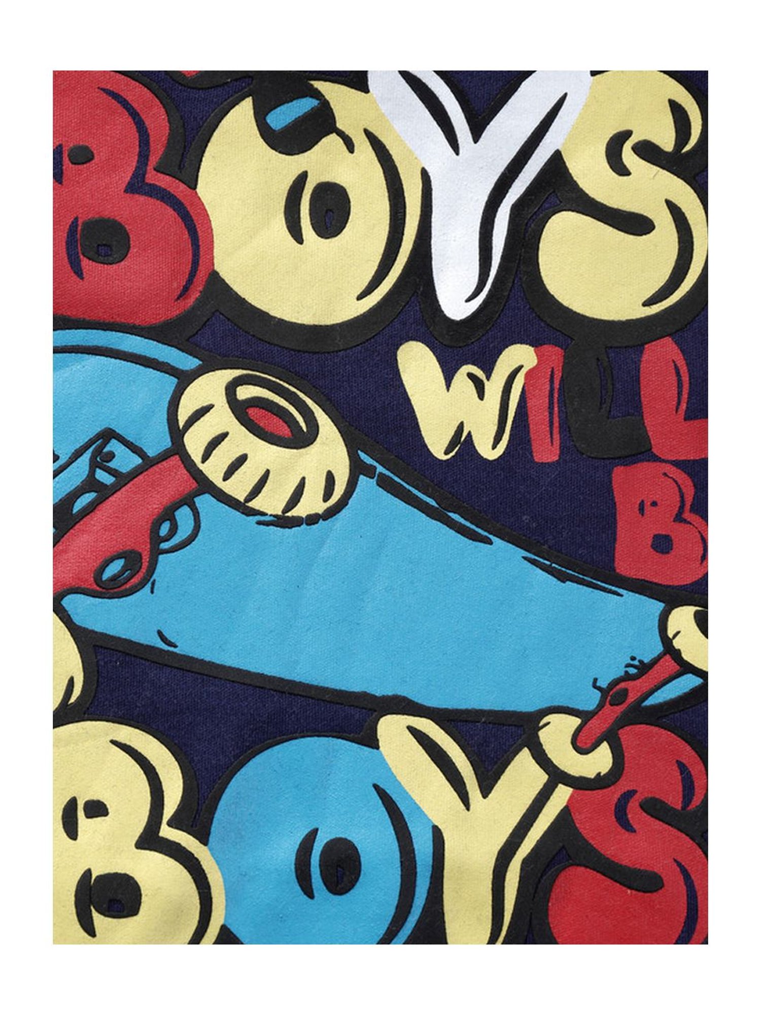 Pranava Kids Navy Cotton Patch Work T-Shirt