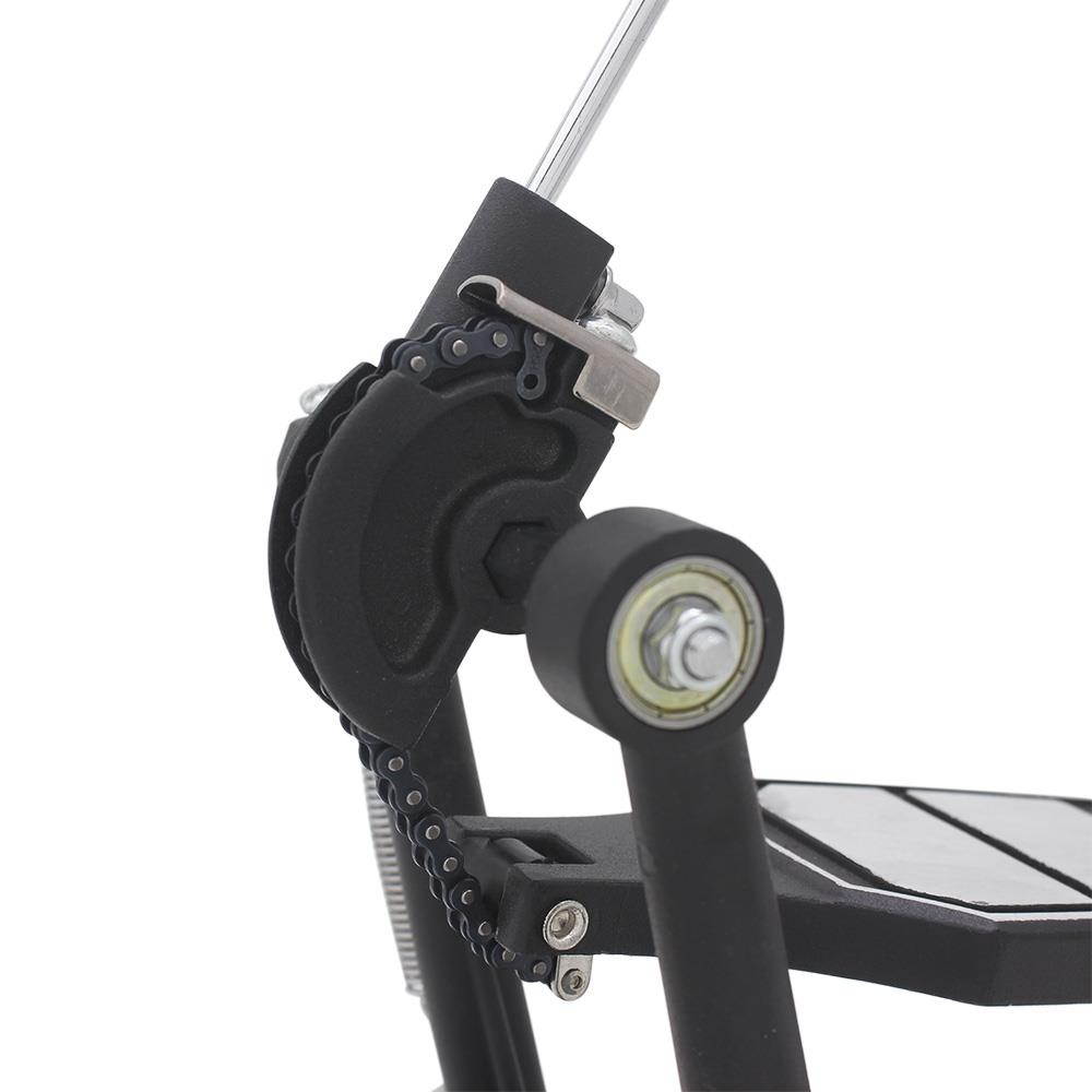 Drum Pedal Single Bass Drum Foot Kick Pedal Percussion Single Chain Drive Black