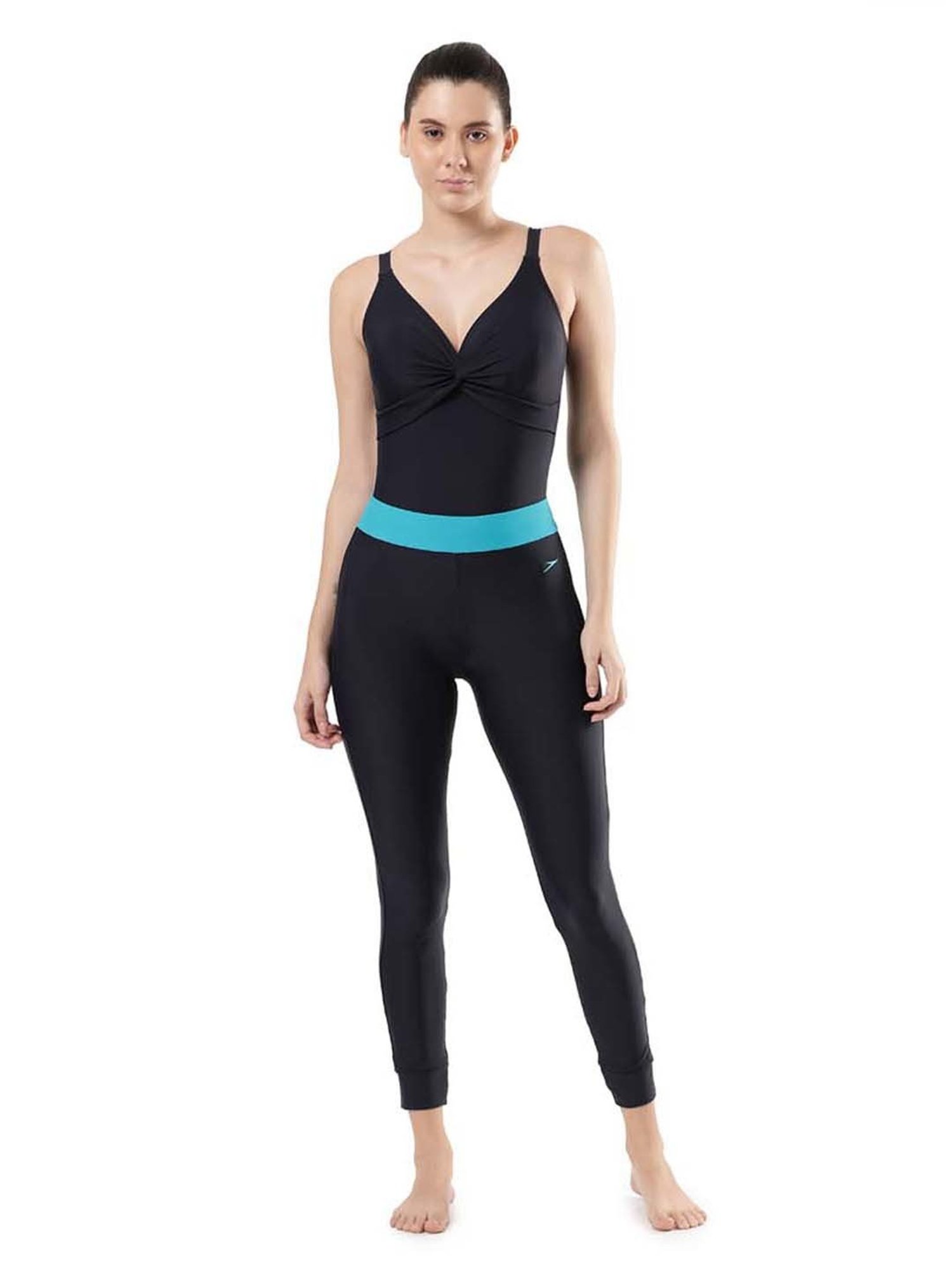 Speedo Navy Self Pattern Swim Leggings