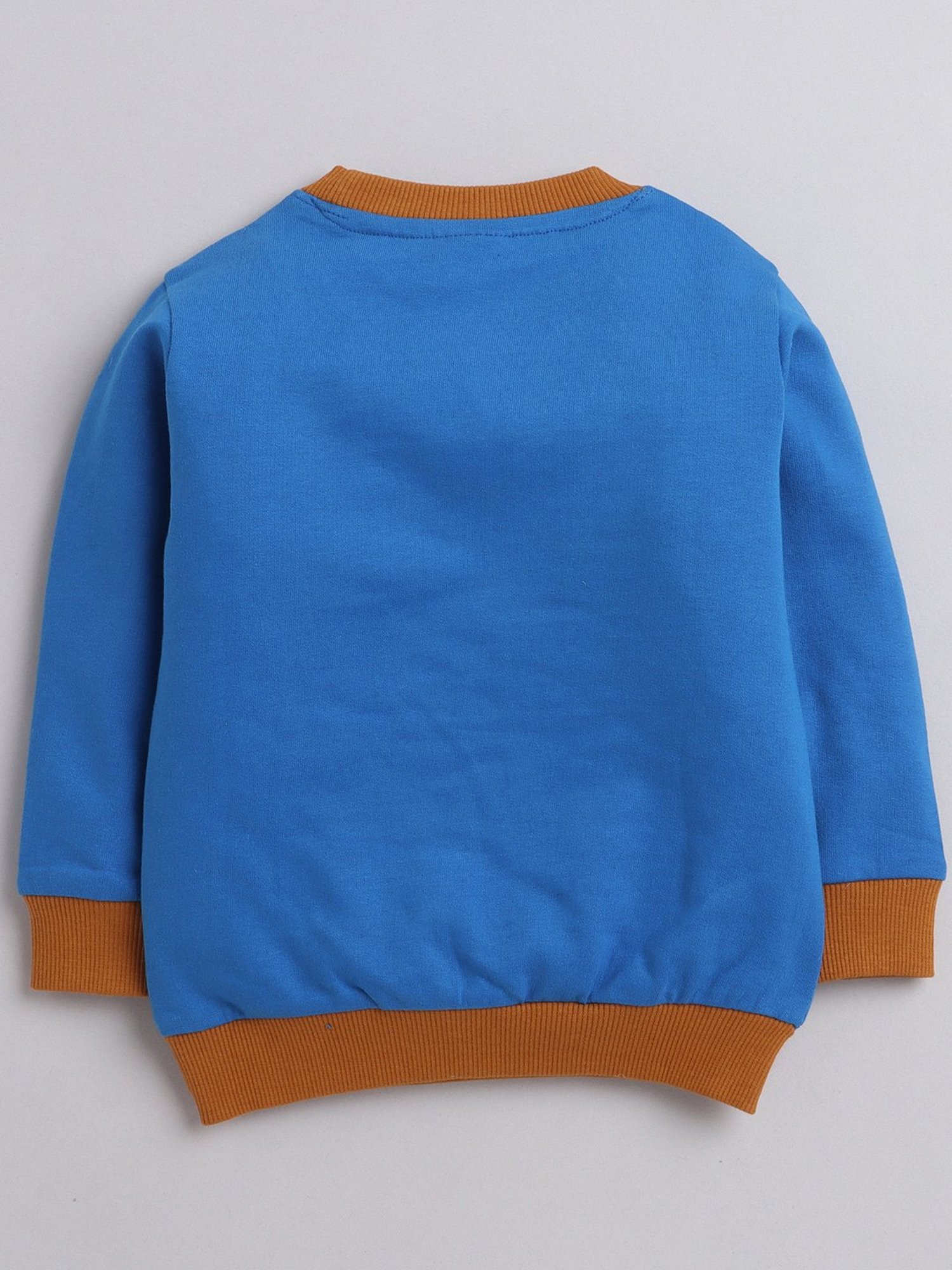 Bumzee Kids Blue Solid Full Sleeves Sweatshirt