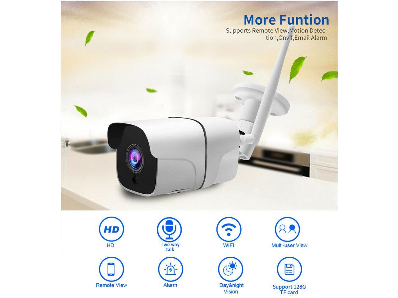 CamHi IMX335 4MP 5MP wireless ip camera outdoor IR 128GB SD card speaker MIC P2P
