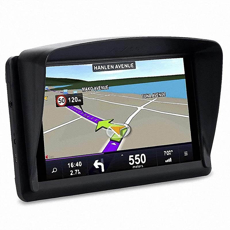 GPS, 7 inch Portable 8GB Navigation System for s, Lifetime Map Updates, Real Voice Turn-to-Turn Alert Vehicle GPS Sat-Nav Navigator, On-Dash Mount