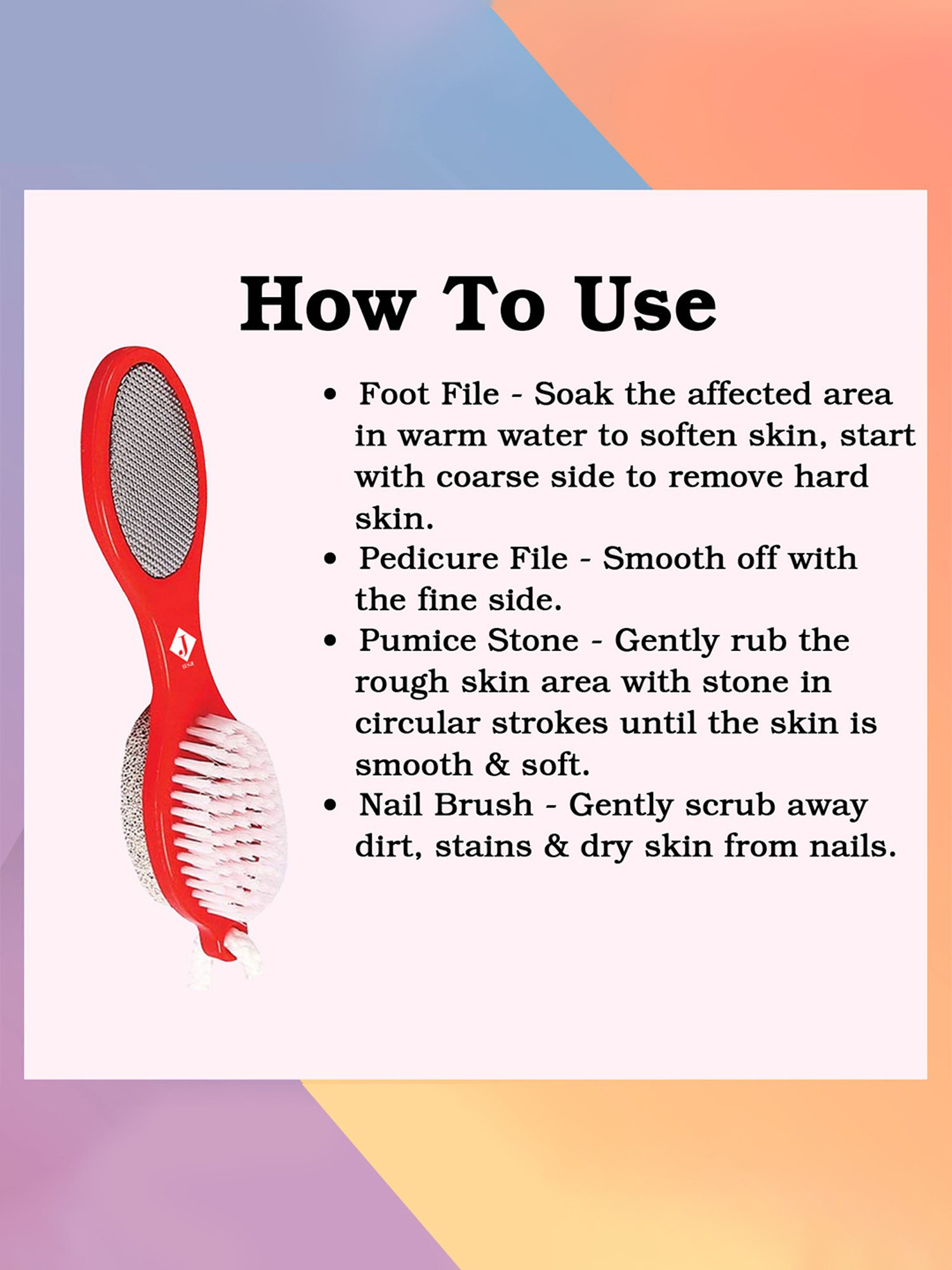 Raaga Professional Pedicure & Manicure 6 Step Single Use Kit Strawberry - 6 Sachets