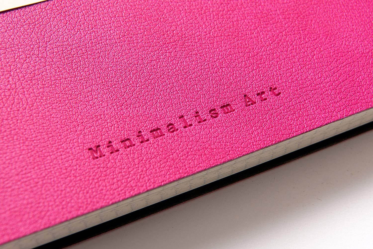 Minimalism Art | Soft Cover Notebook Journal, Size: 7.6" X 10"; B5+, Berry, Dotted Grid Page, 192 Pages, Fine PU Leather, Premium Thick Paper - 100gsm | Designed in San Francisco