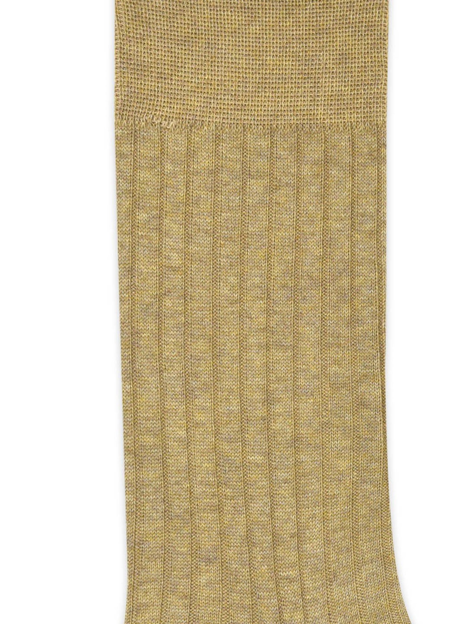 BALENZIA Classic Beige Crew Length Rib Socks