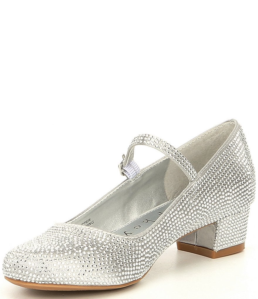 Copper Key Girls' Brilliance Satin Studded Mary Janes (Youth)