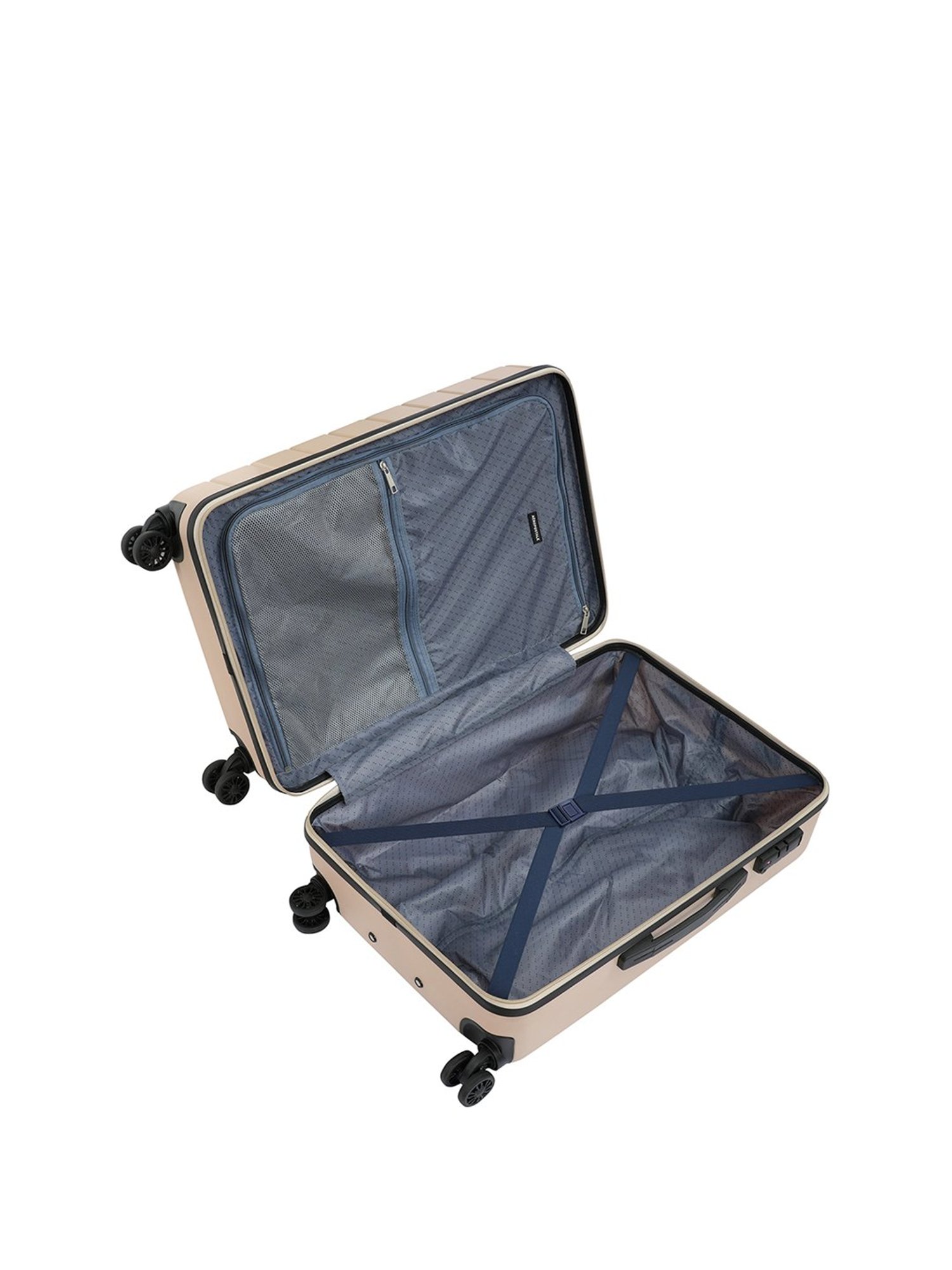 Aeropostale Stout Beige Textured Hard Medium Trolley Bag - 27 cm