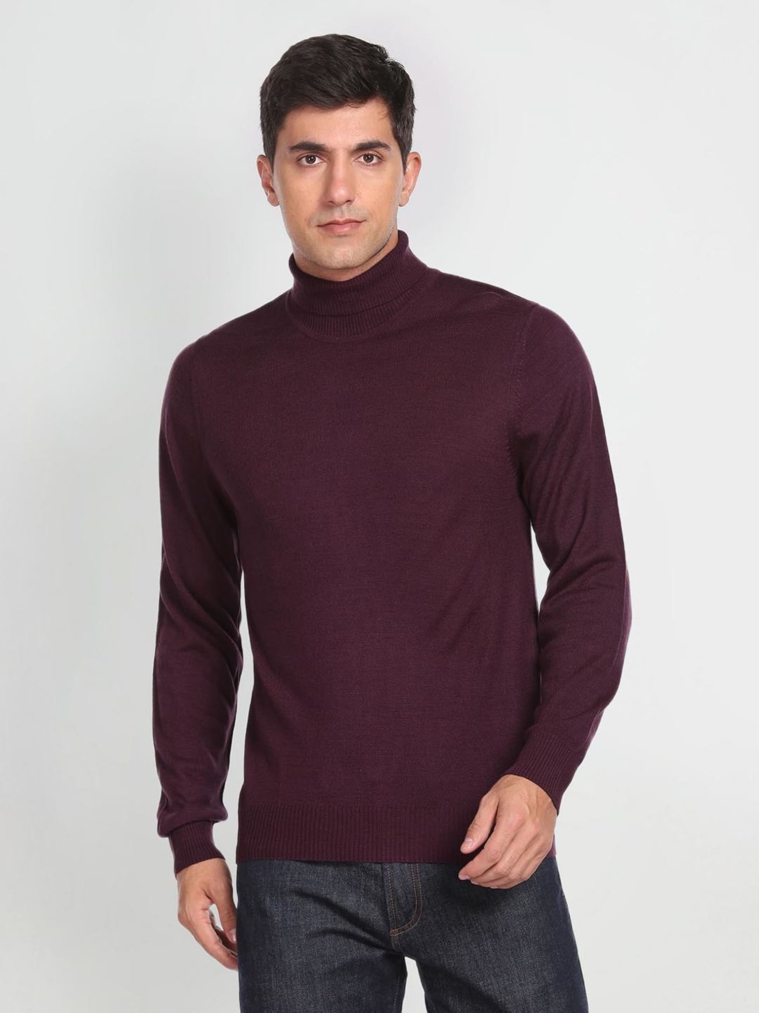 Arrow Sport Red Regular Fit Sweater