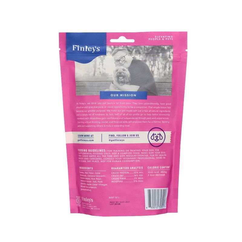 Finley's All Natural Turkey Soft Training Bite Dog Treats - 16oz