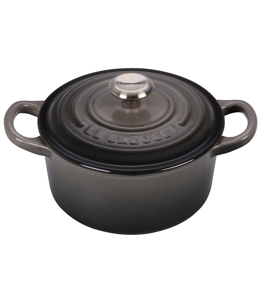 Le Creuset Signature 1-Quart Round Enameled Cast Iron Dutch Oven with Stainless Steel Knobs