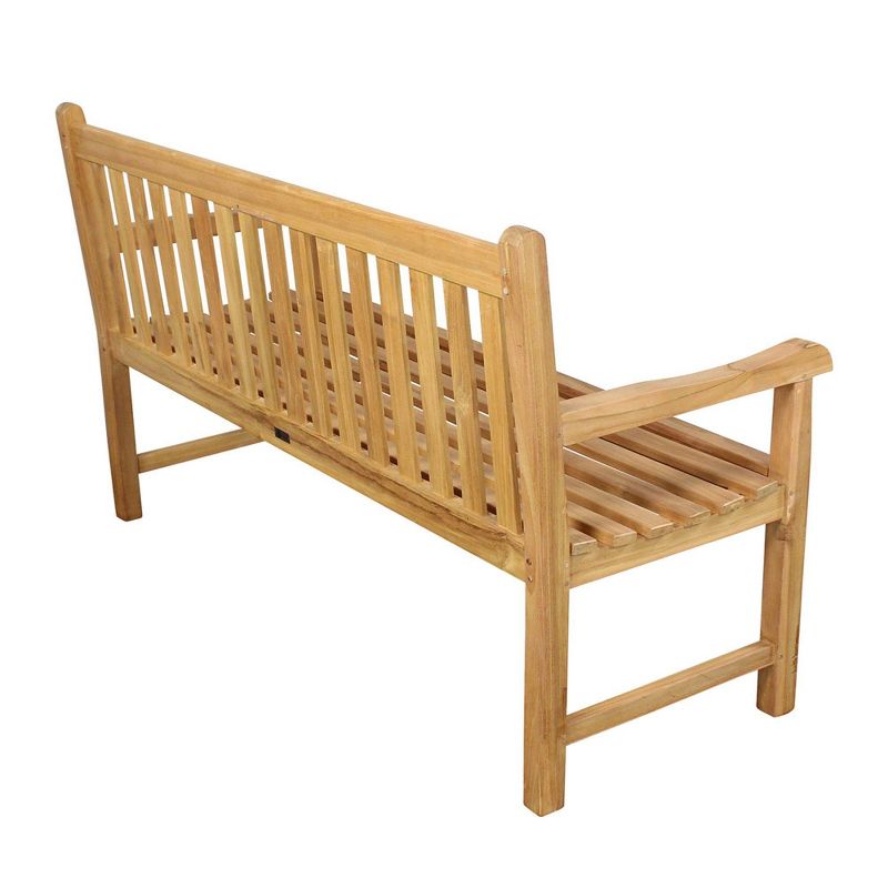 Teak Heritage Outdoor Two Seater Bench - Natural Finish - Courtyard Casual