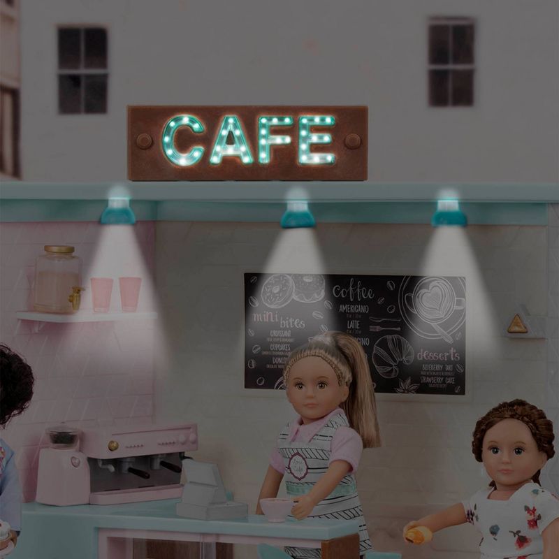 Lori Dolls Local Café & Terrace - Café Playset for 6-in Dolls
