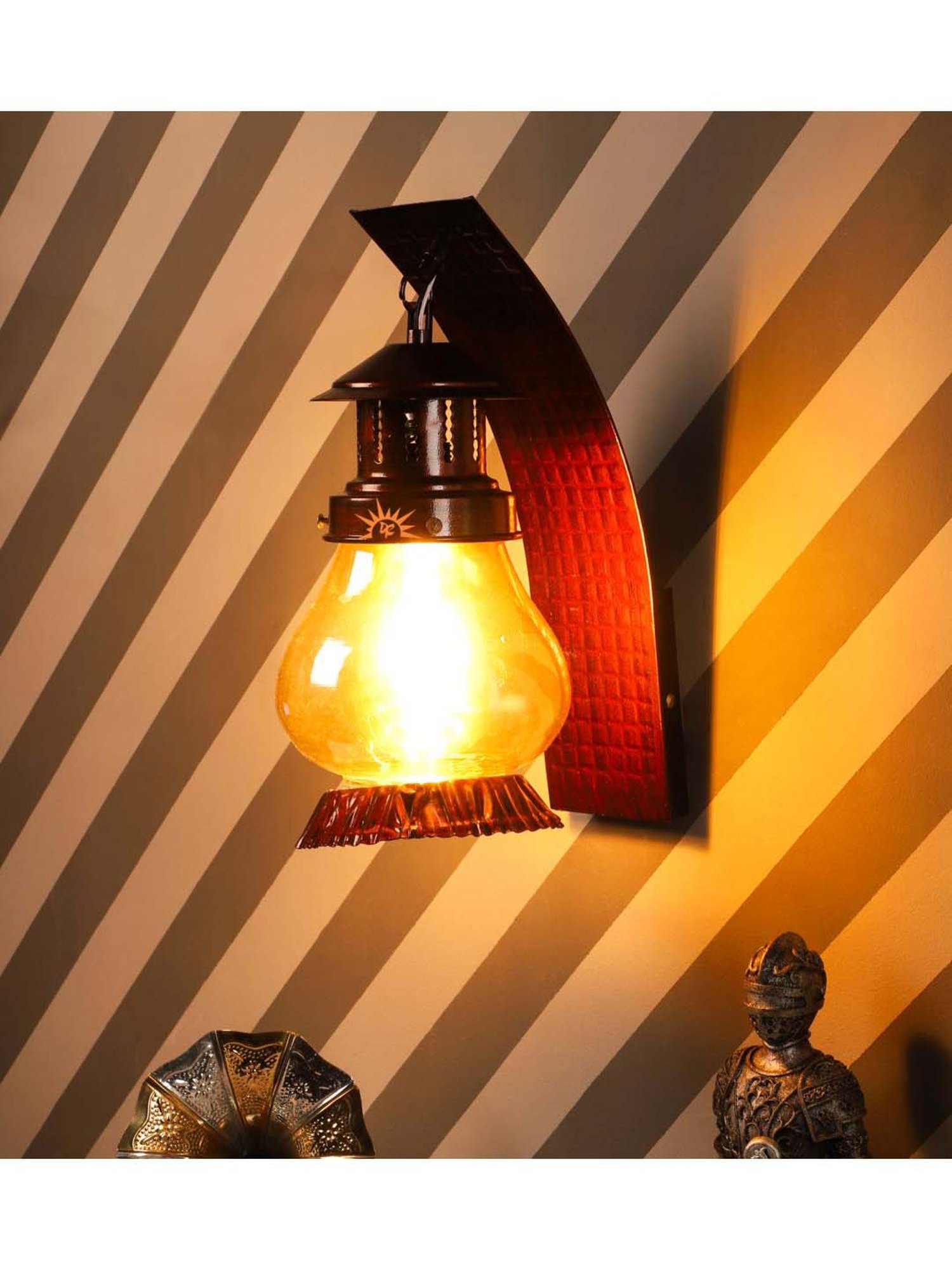 DecorativeRay Maroon Wall Light - Set of 1