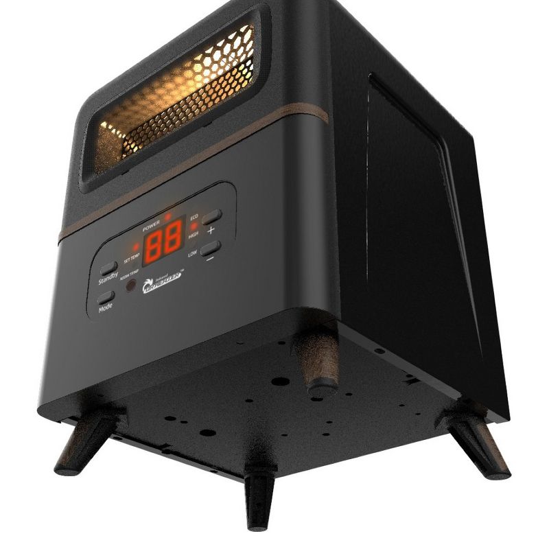 Dr. Infrared Heater DR-978 1500 Watt Dual Heating Hybrid PTC & Infrared Portable Space Heater with Remote Control, Black