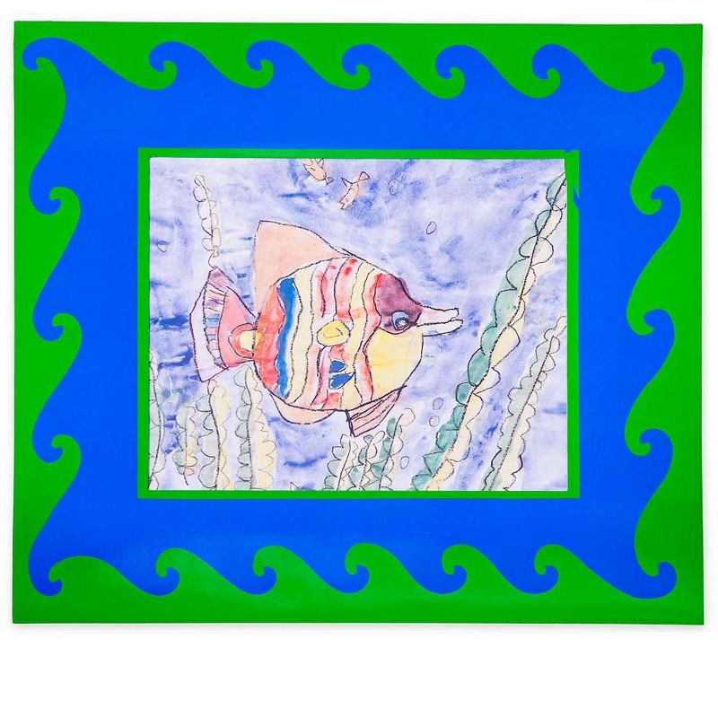 My Art Place Expandable Color-Tabbed Portable Art Storage Portfolio with Decorative Frame, 19" x 15 1/4 "