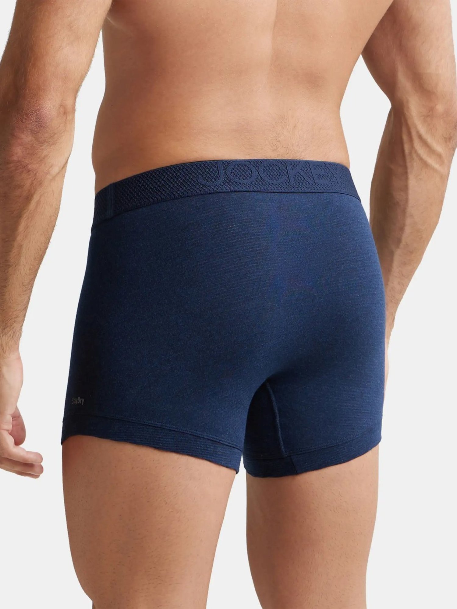 Jockey Navy Melange Trunks