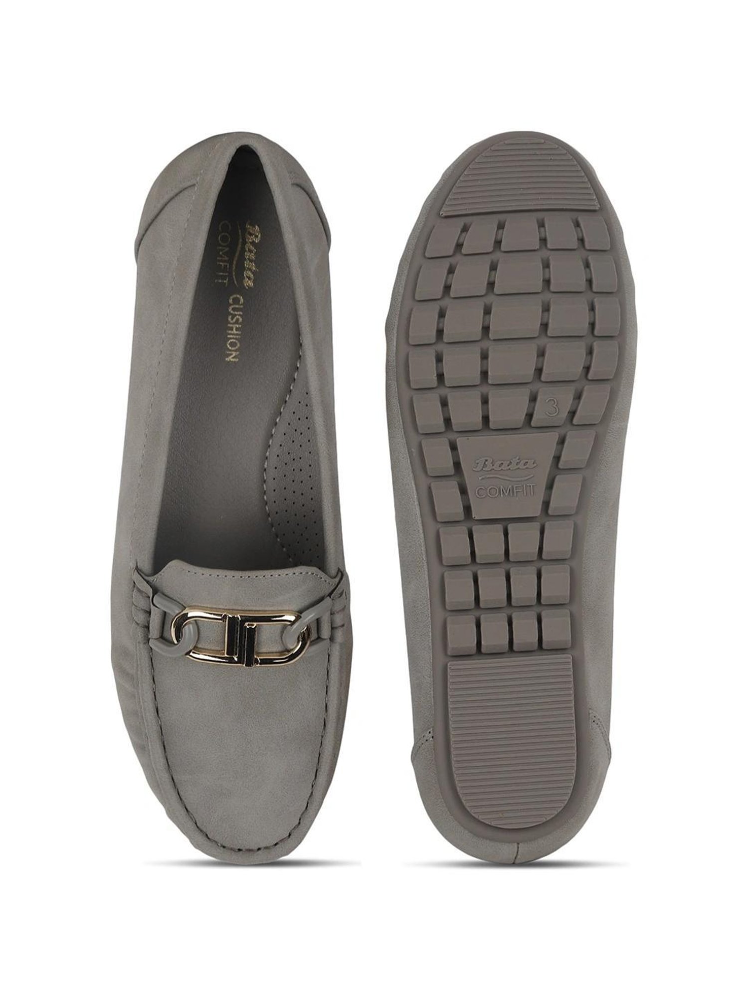 Bata Comfit by Bata Women's CATHINA Grey Loafers
