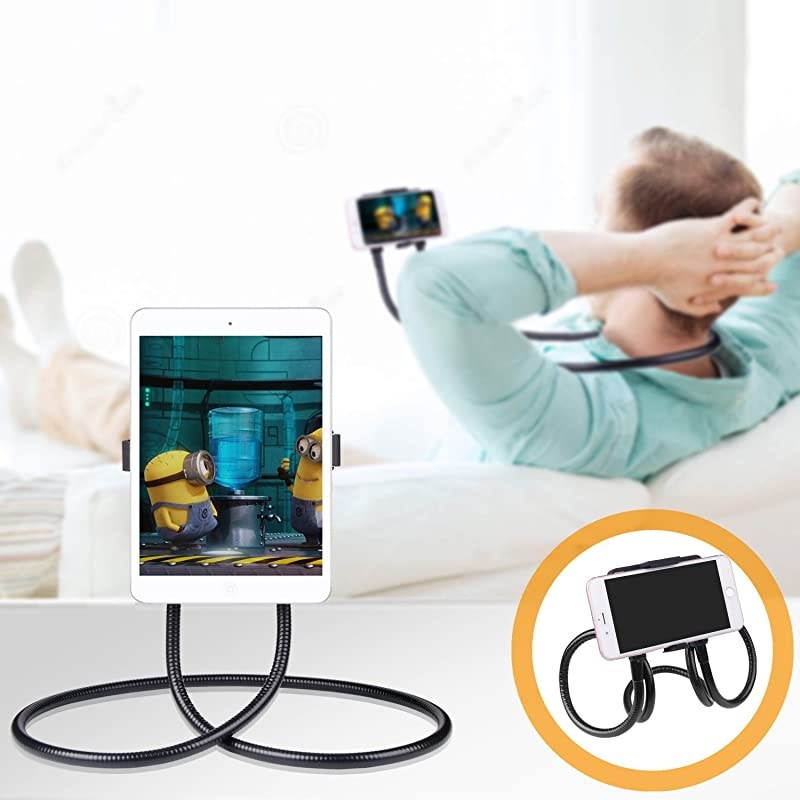 Cell Phone Holder Tablet Holder iPad Stand Universal Phone Stand Lazy Bracket DIY Free Rotating Gooseneck Mounts with Multiple Function