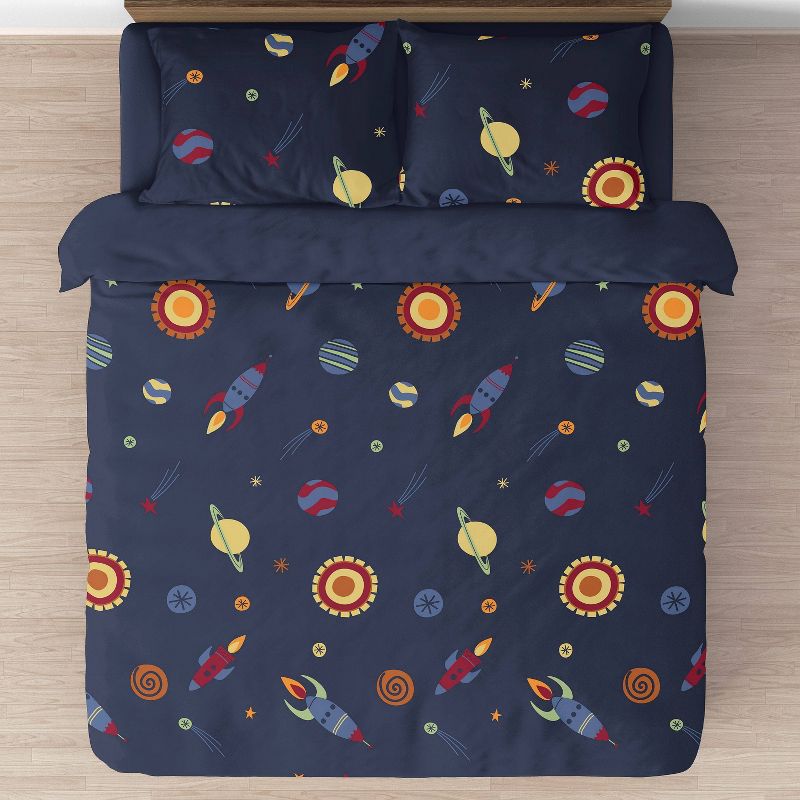Navy Space Galaxy Comforter Set (Full/Queen) - Sweet Jojo Designs