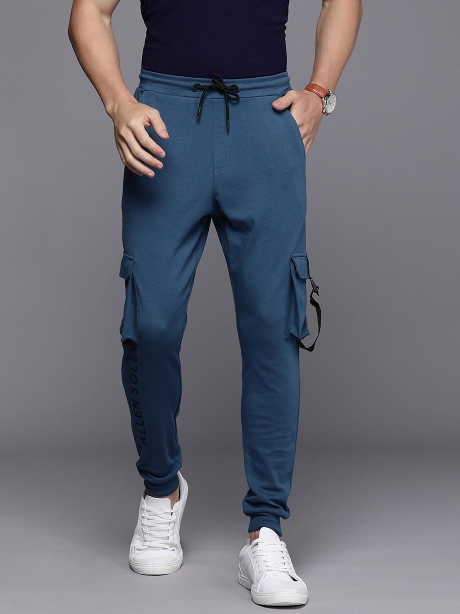 Tribe by Allen Solly Blue Regular Fit Trackpants