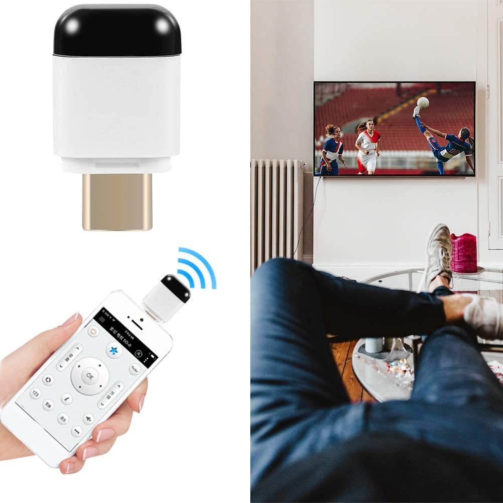 Universal IR Remote Control, Mini Wireless Smart Android Mobile Phone Infrared Control for TV/DVD Player/Set-Top-Box/Air Conditioner/Projector (Micro USB)