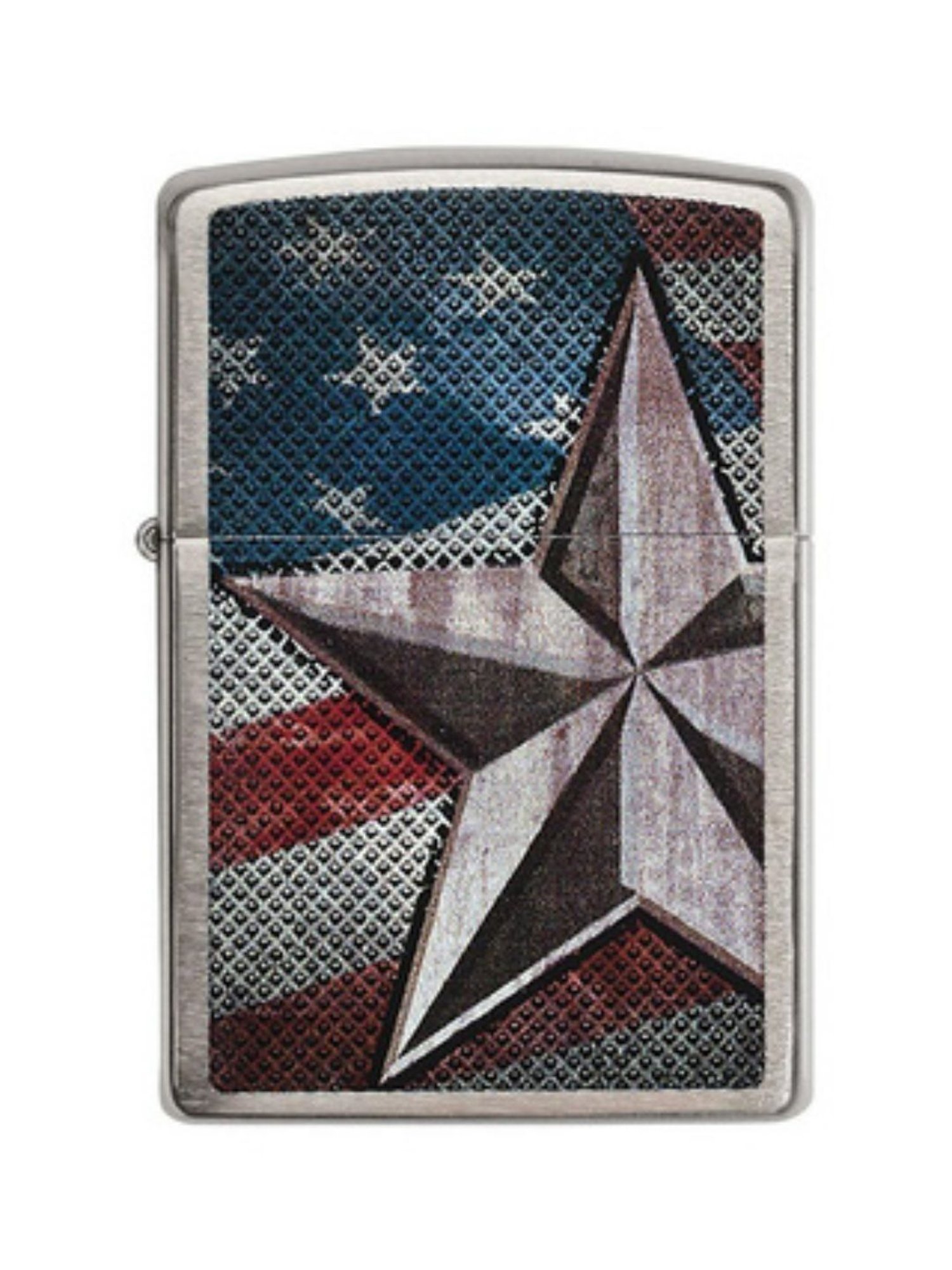 Zippo Black Crackle Logo Brass Pocket Lighter