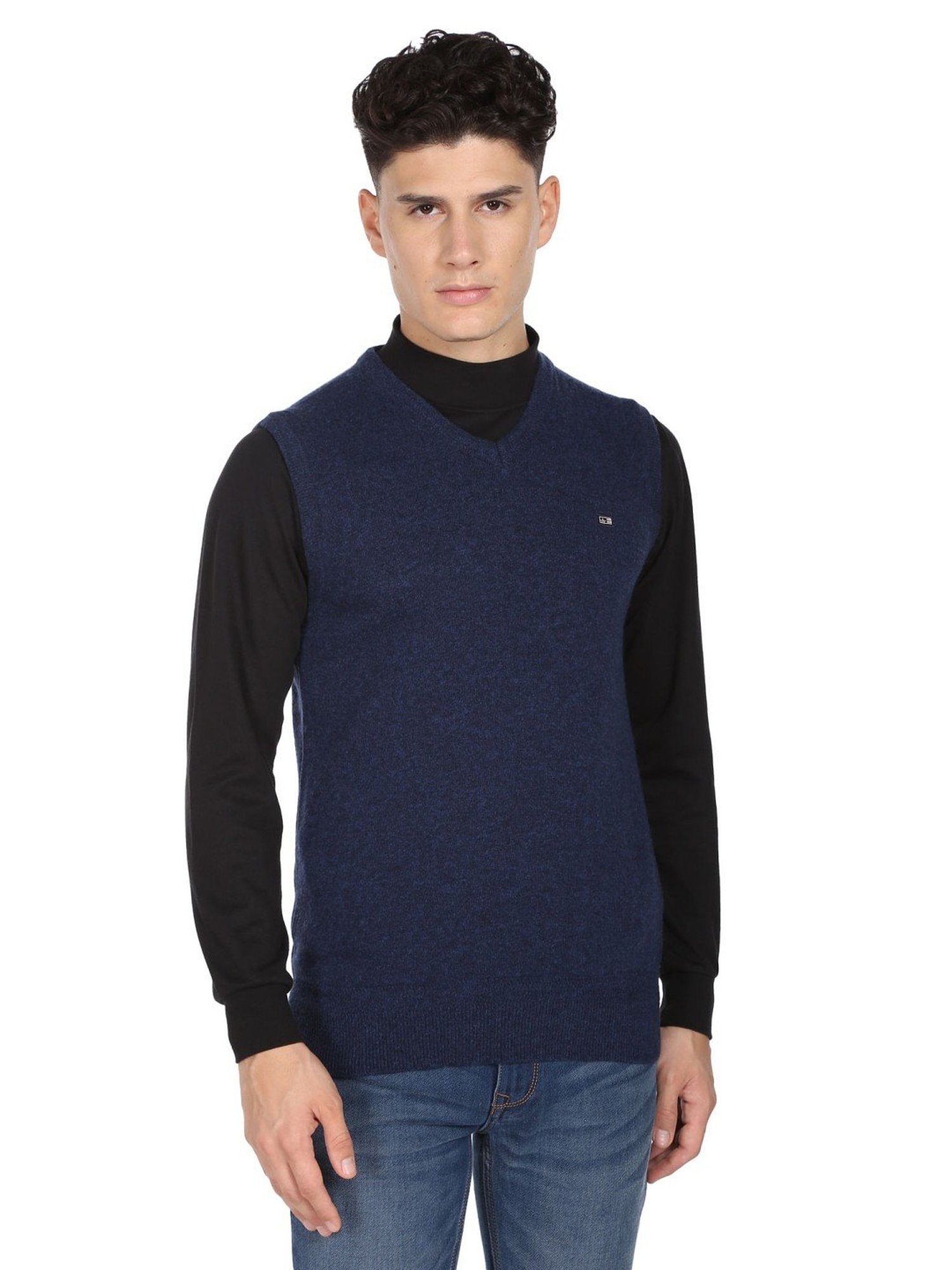 Arrow Sports Blue Regular Fit Sweater