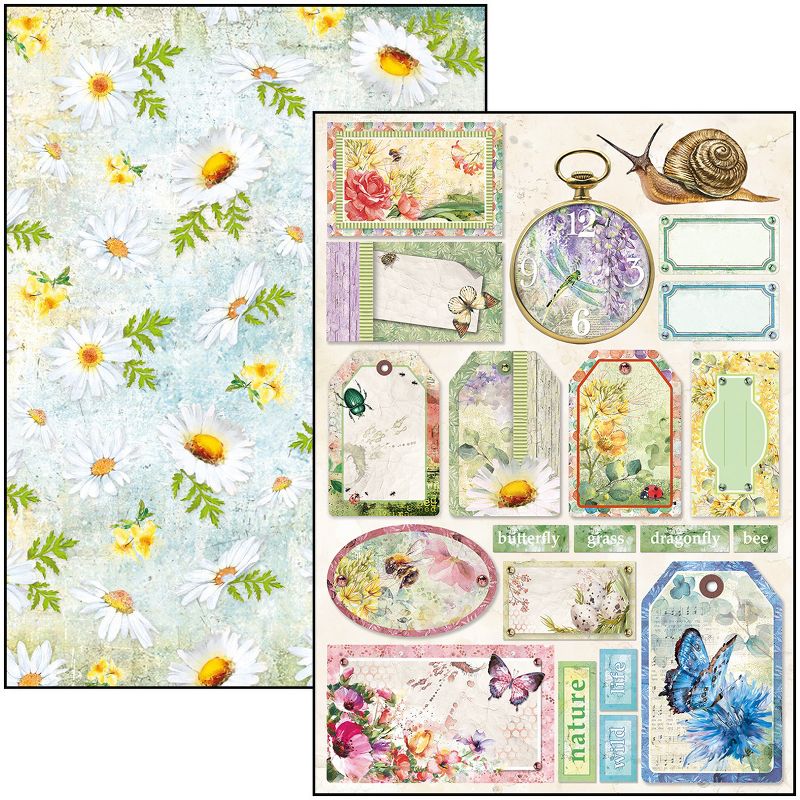 Ciao Bella Double-Sided Creative Pack 90lb A4 9/Pkg-Microcosmos, 9 Designs/1 Each