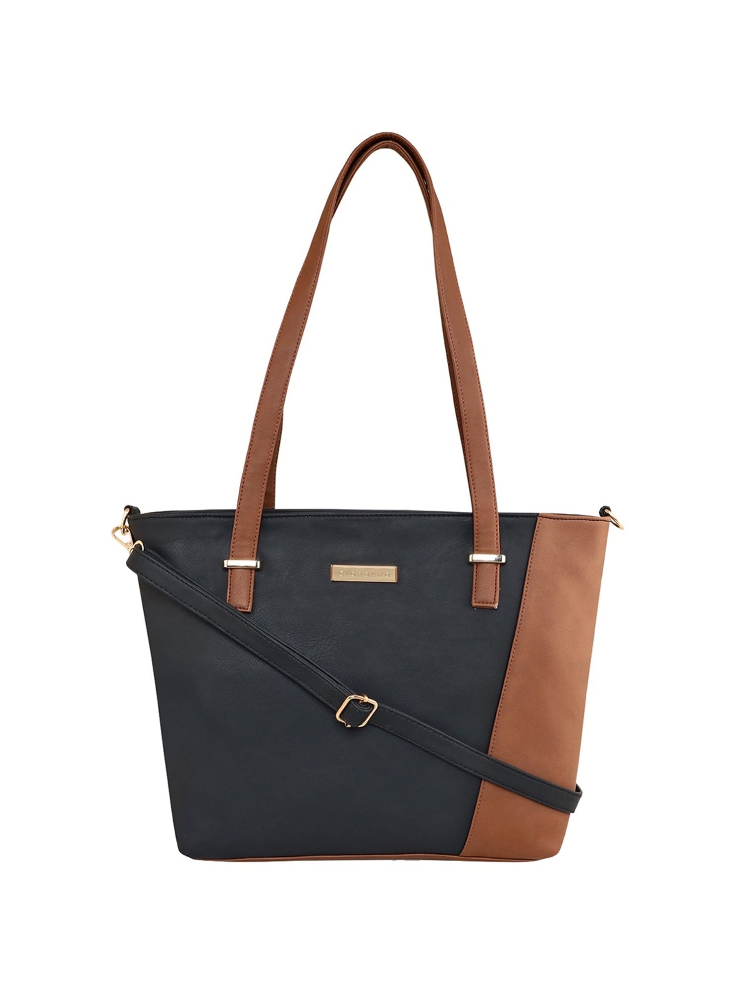 Giordano Black Color Block Medium Shoulder Handbag