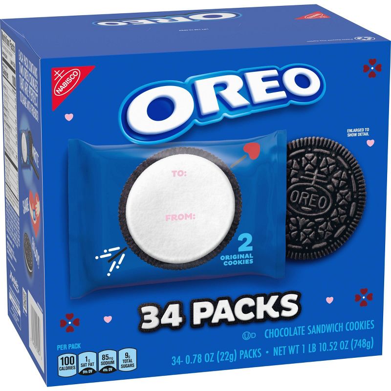 Oreo Valentines Multipack Chocolate Cookies - 34ct